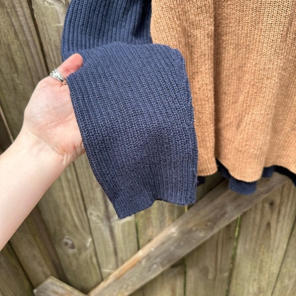 Madewell Thompson Pocket Pullover Sweater in Colorblock In Heather Timber - Picture 8 of 13